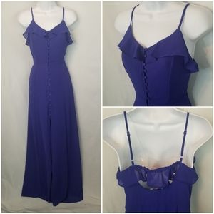 She & Sky Silk Blue Dress